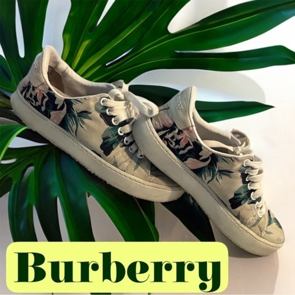 Burberry Floral Westford Women’s Sneakers 35 (Sz 6) 🌿🌱 GUC Certified Auth!